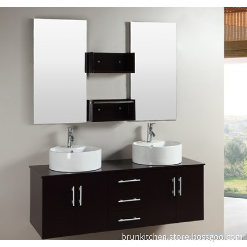 Wall Mounted Bathroom Cabinet Double Basin